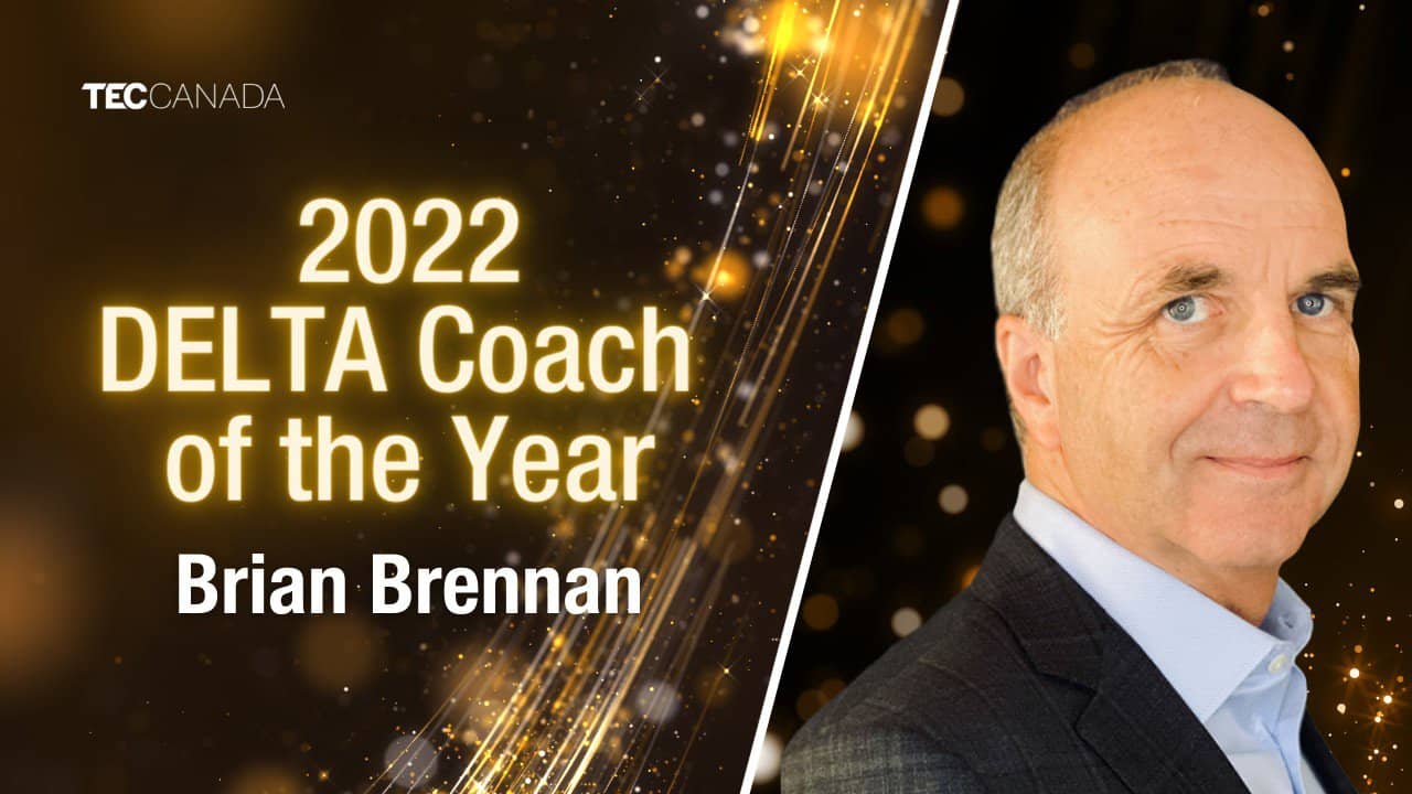 TEC Canada is proud to present Brian Brennan with this year's DELTA Coach of the Year Awar